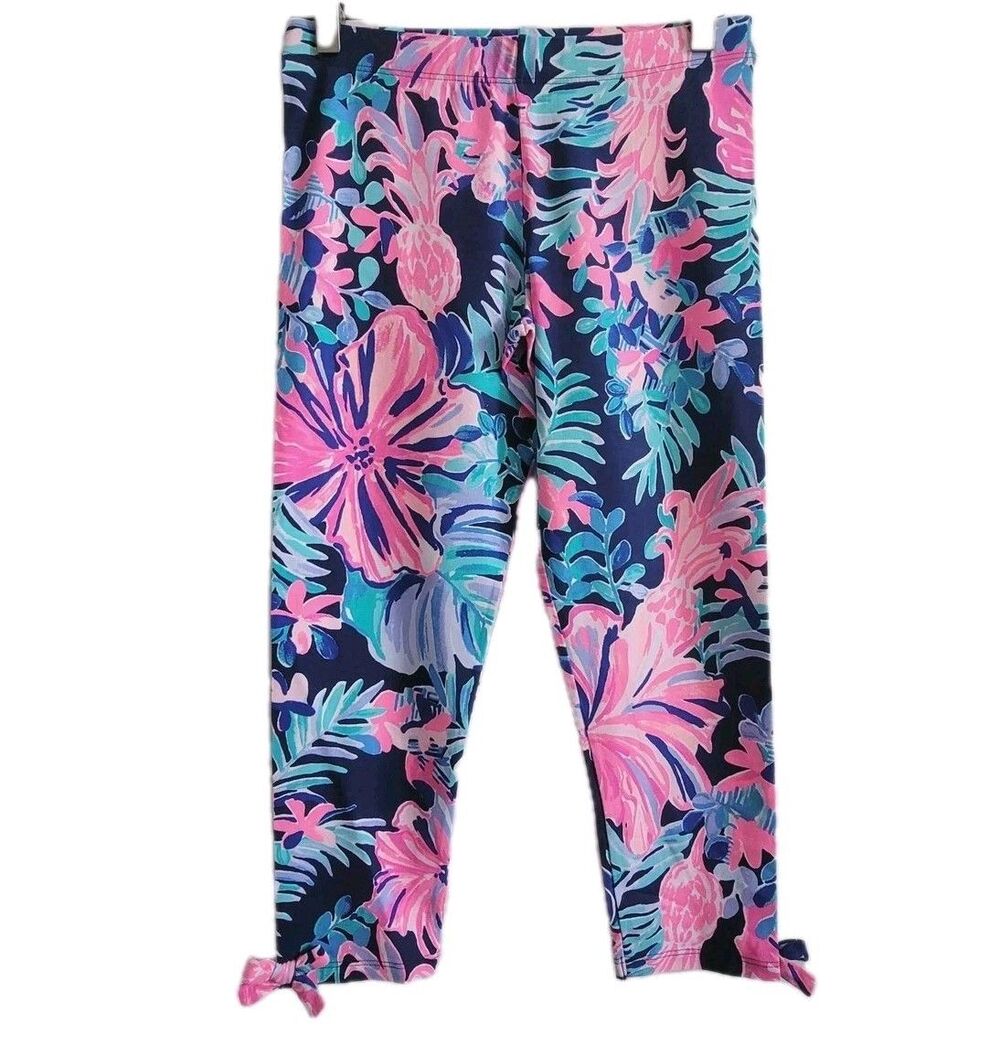 Lilly Pulitzer Girls Colorful Capri Leggings Size XL 12-14 NWOT